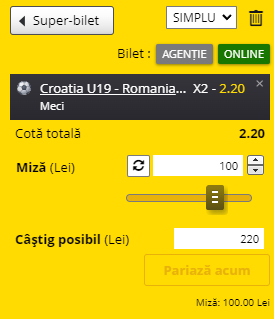 Ponturi pariuri Croația U19 - România U19 (26.03.2022)