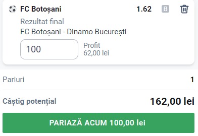 Ponturi pariuri Botoșani - Dinamo (06.05.2022)