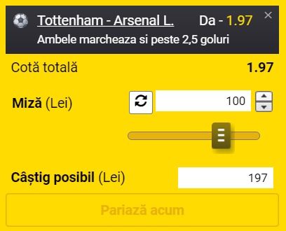 Ponturi Tottenham - Arsenal (12.05.2022)