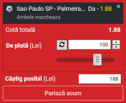 Ponturi pariuri Sao Paulo - Palmeiras (23.06.2022)