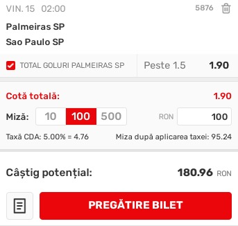Ponturi pariuri Palmeiras - Sao Paulo