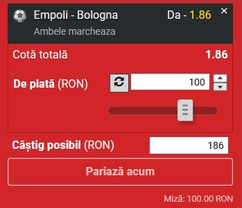 Ponturi pariuri Empoli - Bologna (04.05.2023)