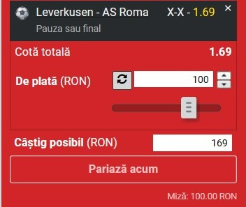 Ponturi pariuri Leverkusen - Roma (18.05.2023)