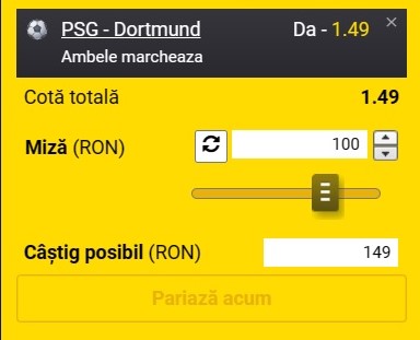 Ponturi pariuri PSG - Dortmund (19.09.2023)