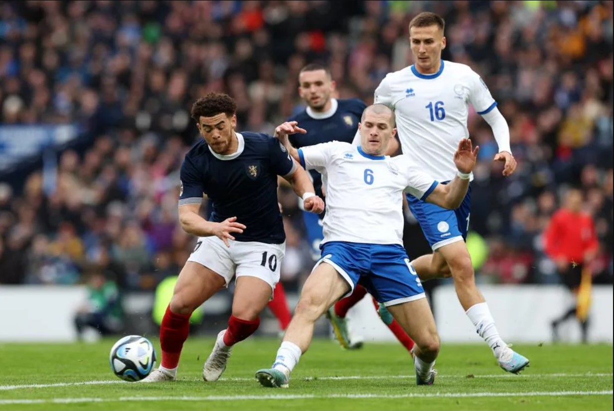În martie, Scoția a învins Cipru cu 3-0