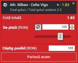 Ponturi pariuri Athletic Bilbao - Celta Vigo (10.11.2023)