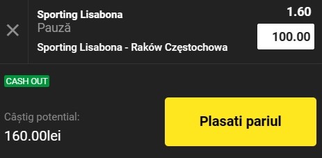 Ponturi pariuri Sporting - Rakow (09.11.2023)