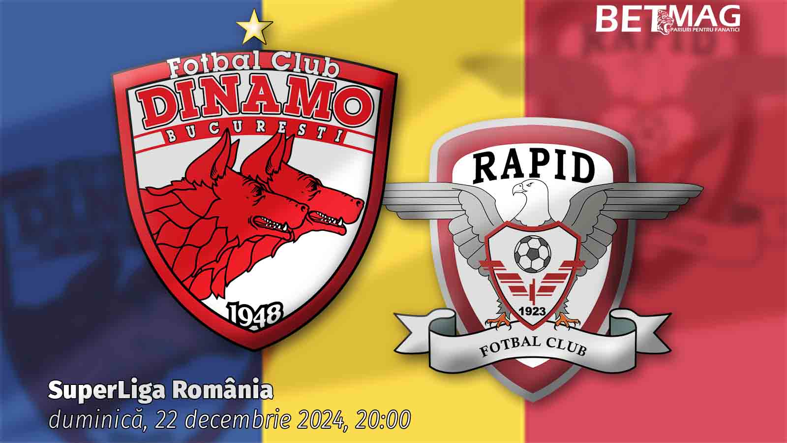 Dinamo - Rapid 22.12.2024 Ponturi pariuri fotbal SuperLiga România